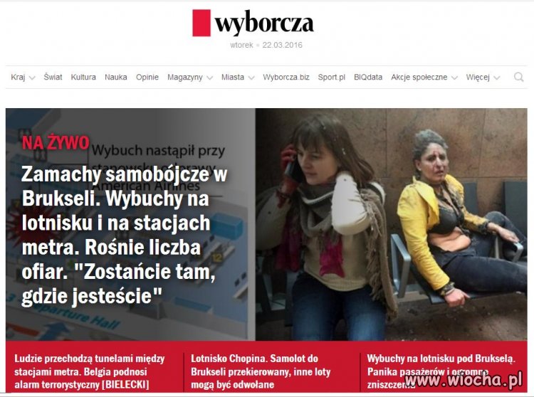Wyborcza zamiast pisać ataki terrorstyczne piszą