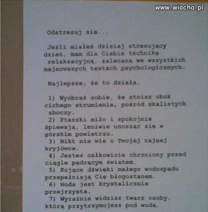 Sposób na stres? Podobno bardzo skuteczny ...