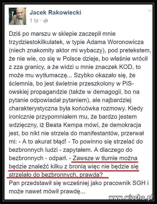 Poprzednia władza bezpośrednio waliła w ryj