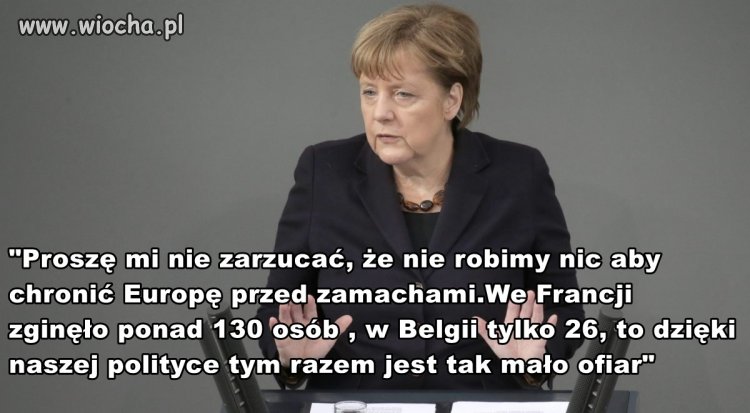 Tak widzę wystąpienie Merkelowej