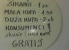 Cennik w barze