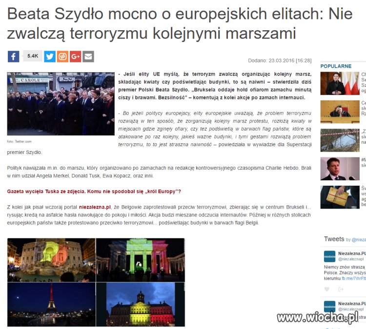 "Walka" zachodnich polityków z terroryzmem.