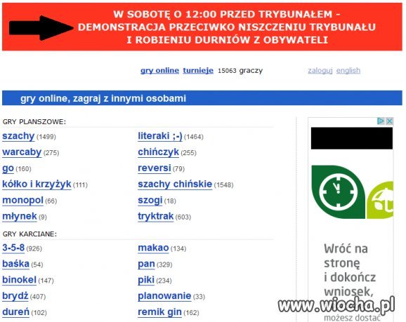 Informacja o demonstracji
