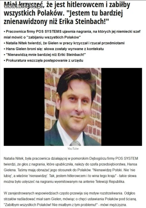 Teraz się żali, że się boi 