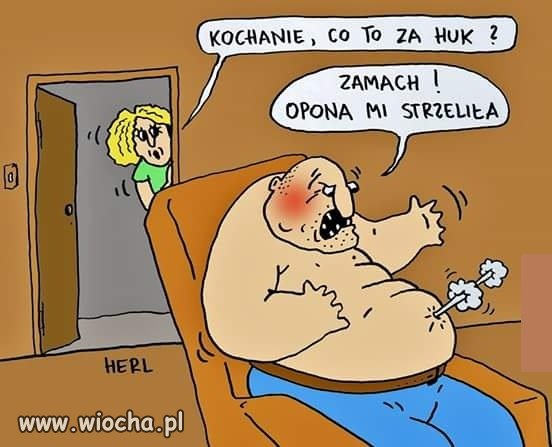 Opona mi strzeliła