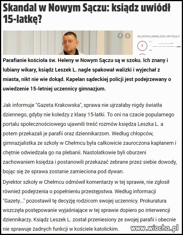 Przenieśli i został zwykłym księdzem 