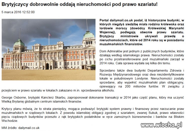 Brytyjczycy dobrowolnie oddają nieruchomości