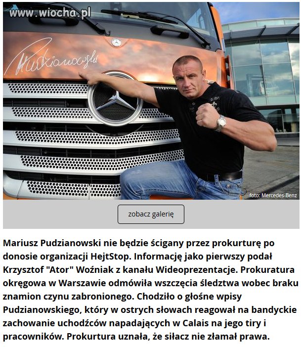 Pudzian NIEWINNY!