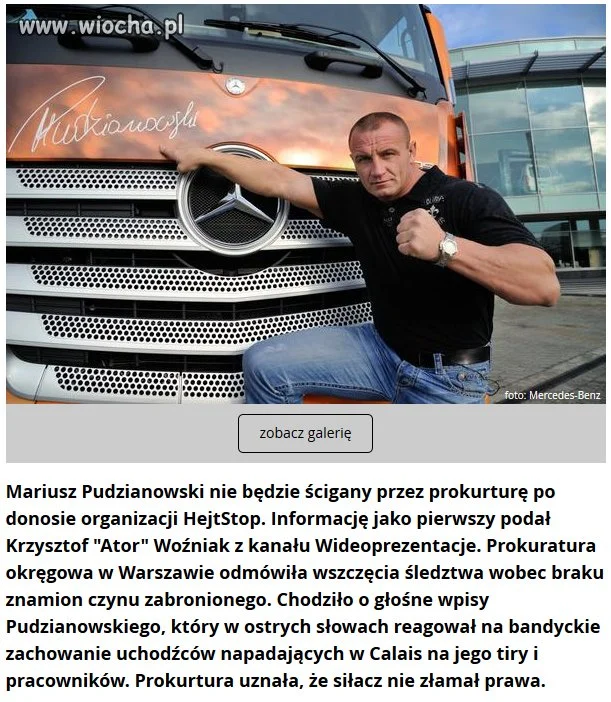 Pudzian NIEWINNY!