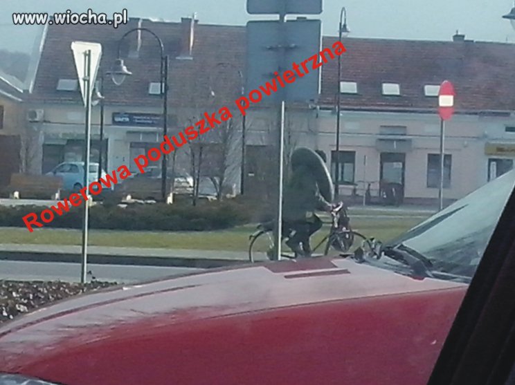Rowerowa poduszka powietrzna