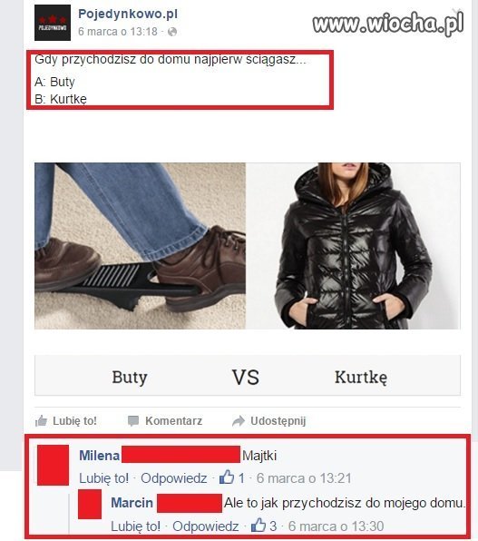 Co ściągasz gdy przychodzisz do domu 