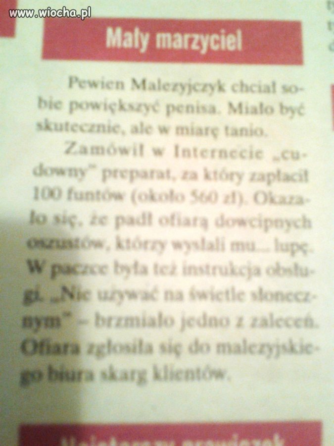 W Malezji ...