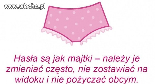 Hasła są jak majtki