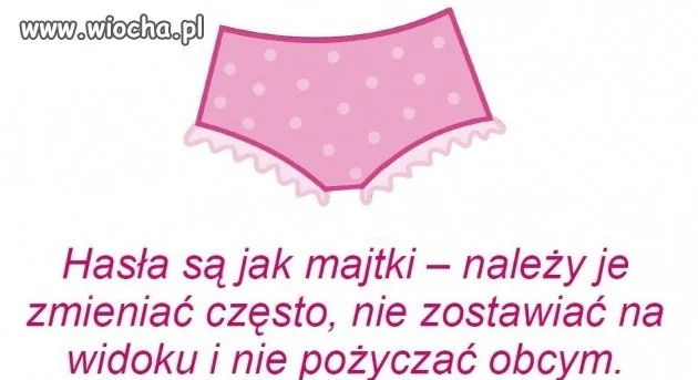 Hasła są jak majtki
