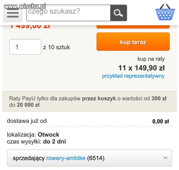 Uwaga na tego sprzedawce. Wystawił 10 rowerów.