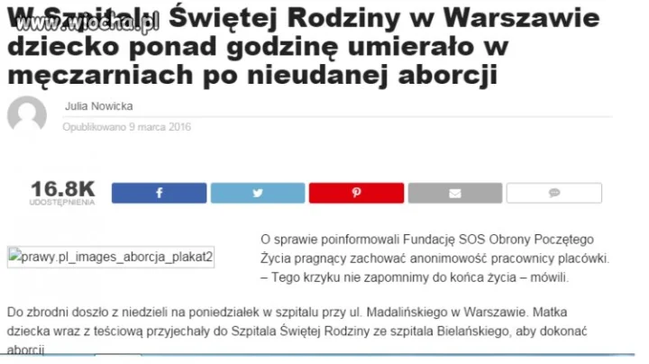Horror dla dziecka