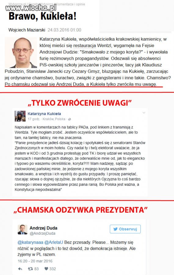 Dzisiejsza "wyborcza" i jej obiektywizm
