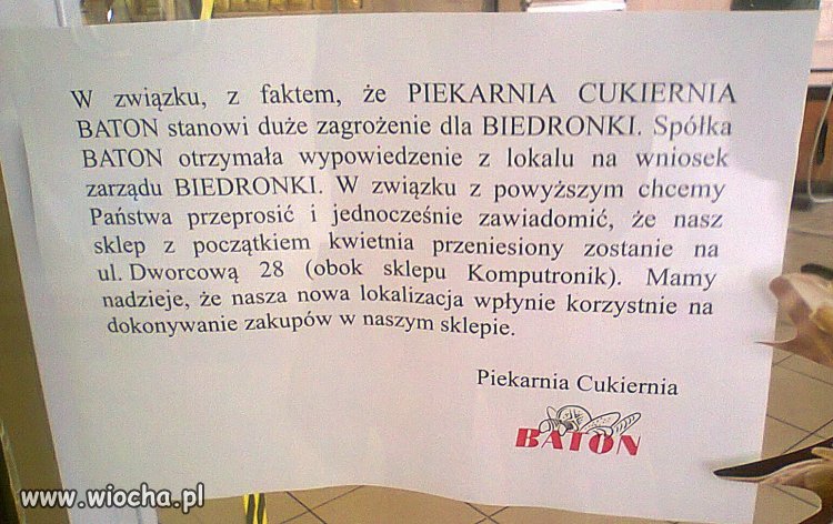 Biedronka boi się ...