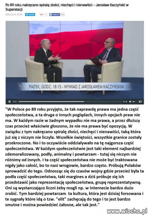 I żeby nie było on gardzi "elitami" 