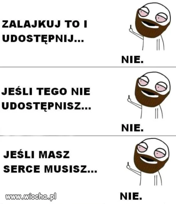 Reakcja na facebooka.