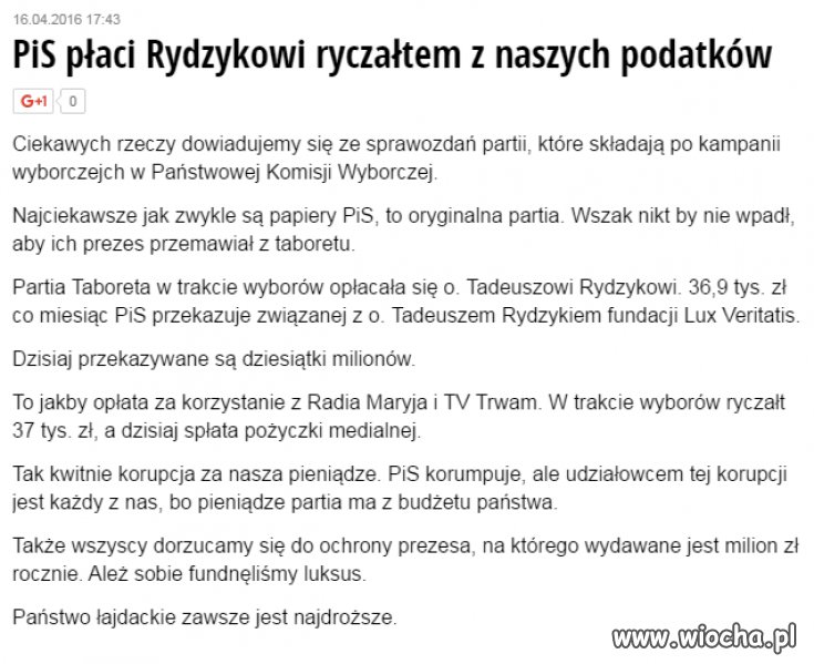 Państwo łajdackie zawsze jest najdroższe.