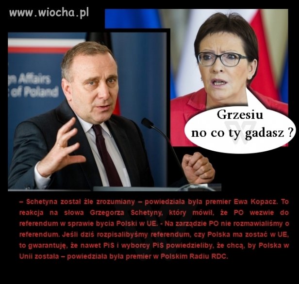 Kopacz odkręca słowa Schetyny 