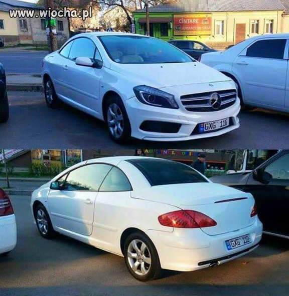 Prawdziwy Mercedes,a nie jakiś podrabianiec.