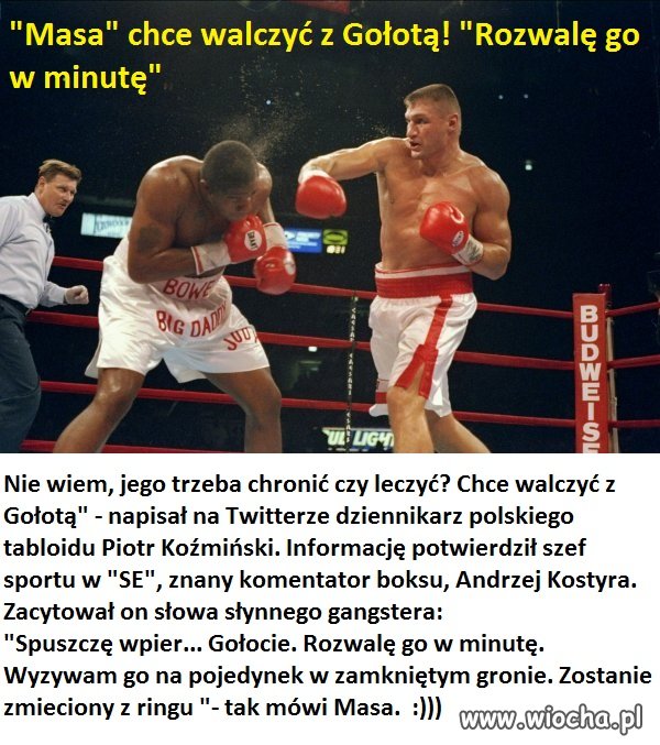  "Masa" chce walczyć z Gołotą