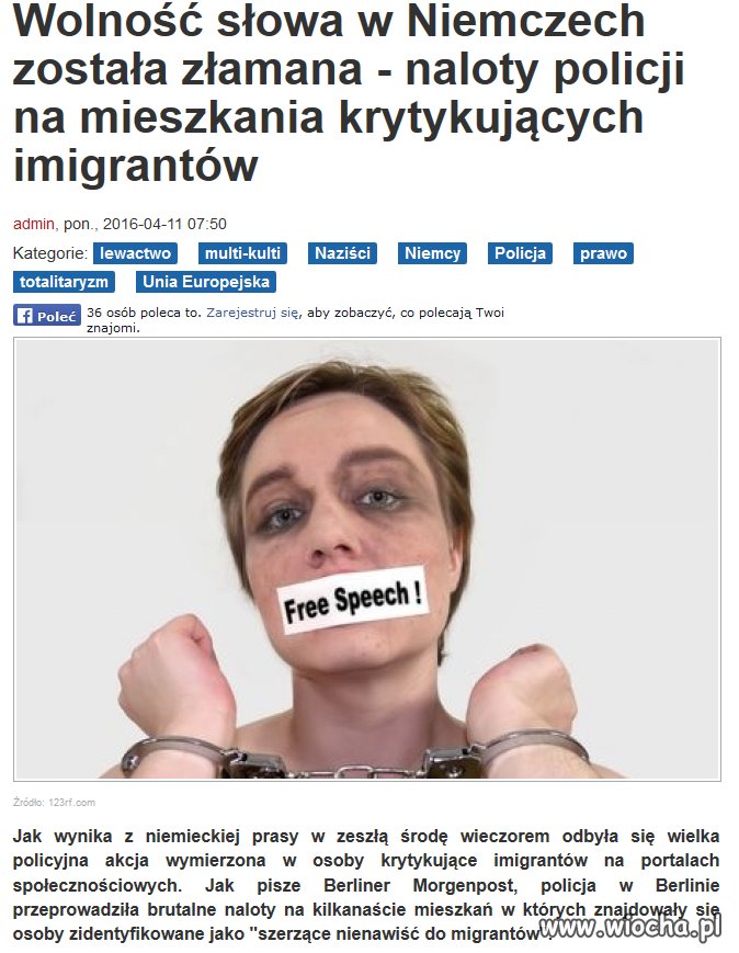 Wolność słowa w Niemczech ?