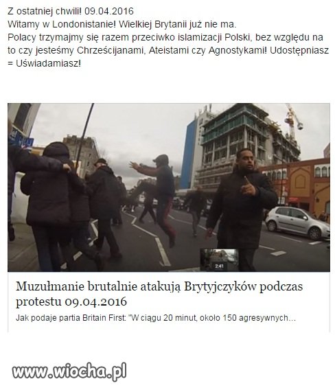 Tego chcesz lewaku w swoim pięknym kraju? 