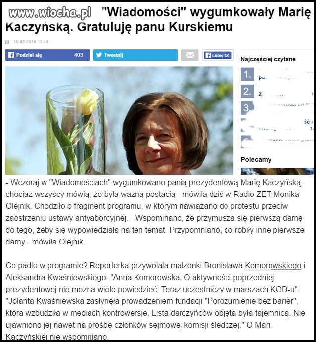 Jak wiecie Kaczyński to nie moja bajka 