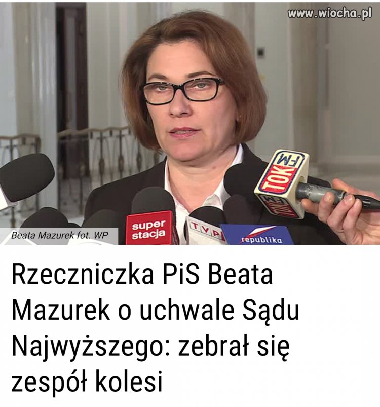 Dla tej Pani sąd najwyższy to zespół kolesi
