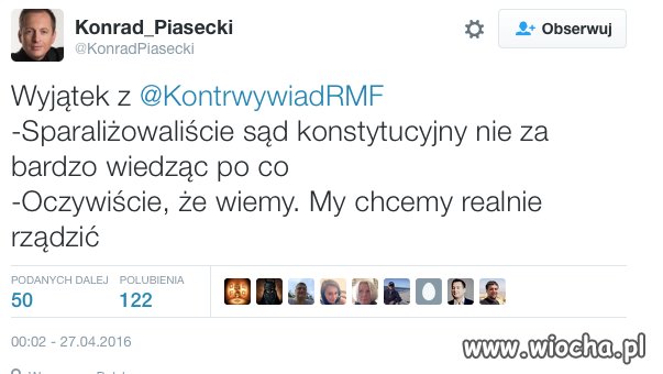 Piasecki zadał pytanie
