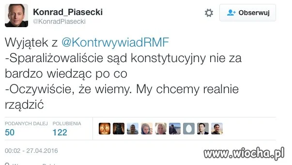 Piasecki zadał pytanie