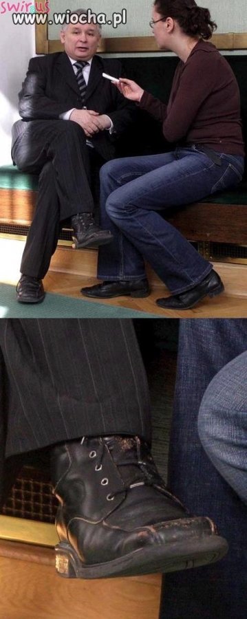 A buty dostałem na parafii 