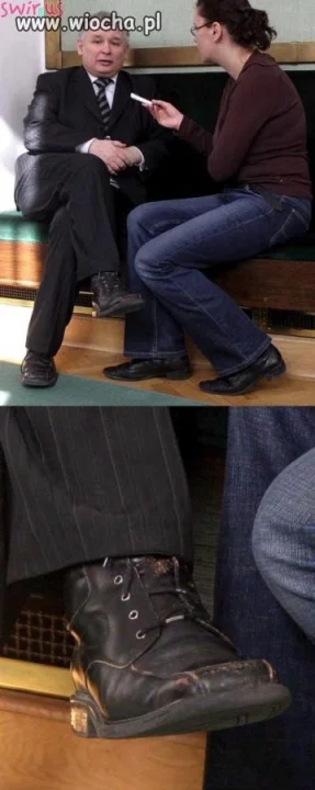 A buty dostałem na parafii 
