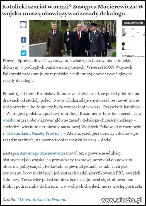 No i taki żołnierz, żarliwy katolik