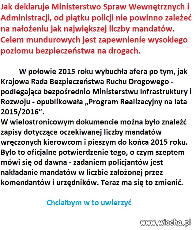 Drogówka: będzie mniej mandatów?