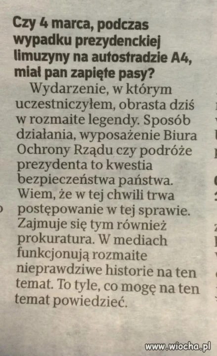 Pytanie do prezydenta... 