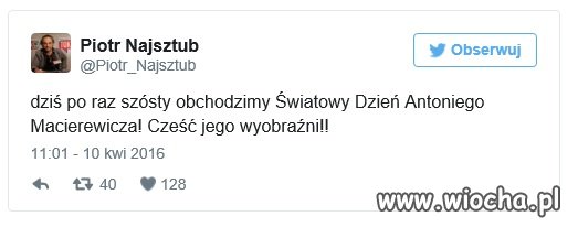 Najsztub i jego przemyślenia.