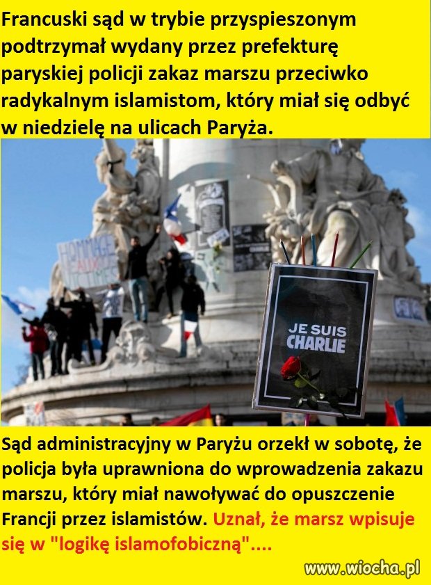 W Paryżu nie odbędzie się antyislamski marsz.