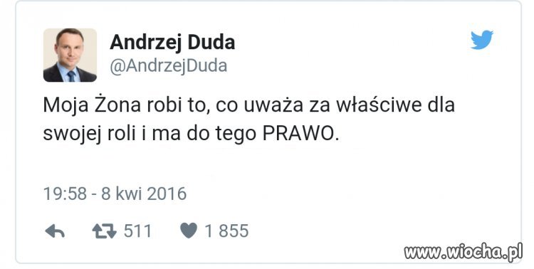 A może to brak poparcia dla poczynań  męża  