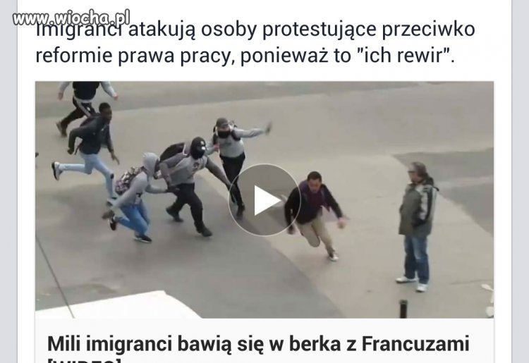 Imigranci atakują Francuców.