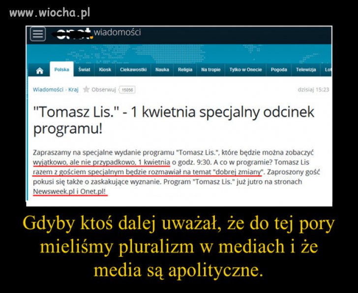 Dla niektórych  prima aprilis