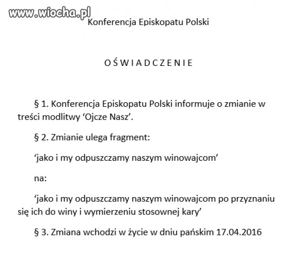 Oświadczenie Episkopatu Polski 