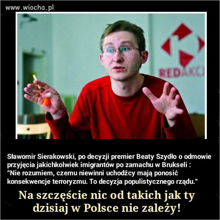 Na całe szczęście to nie od niego zależy 