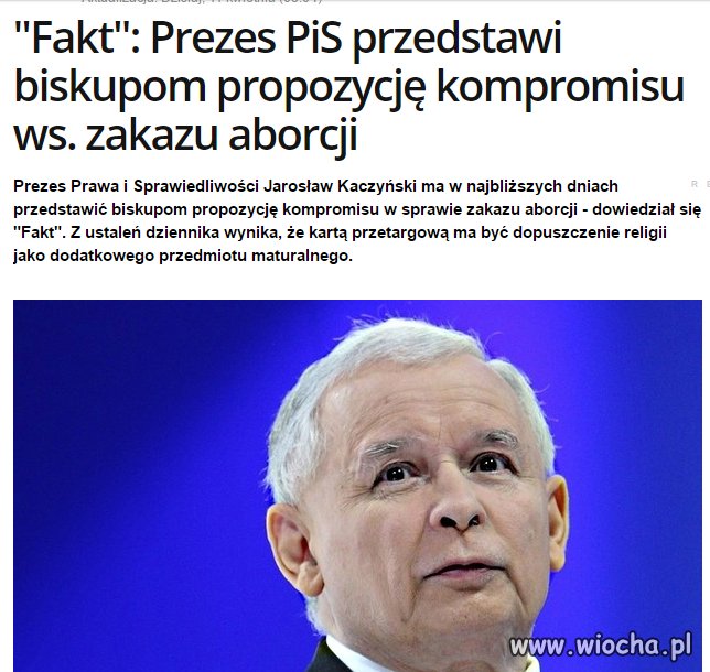Sprytnie sobie wymyślili wprowadzenie religii na 