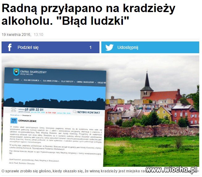 Radna z ramienia PO kradnie wódkę