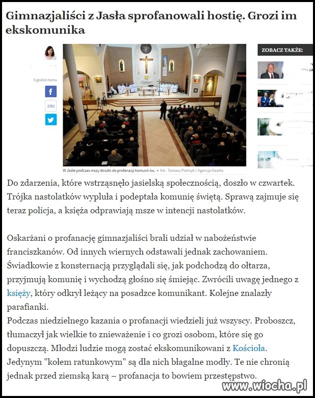 Zły czas obrali, teraz pewnie ich czeka  
