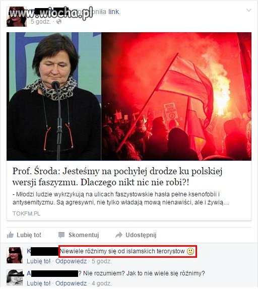 I nie wiem co jest straszniejsze,